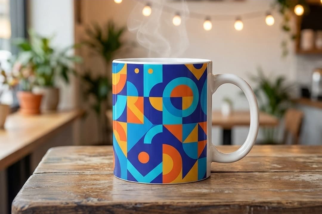 Caneca personalizada com estampa colorida